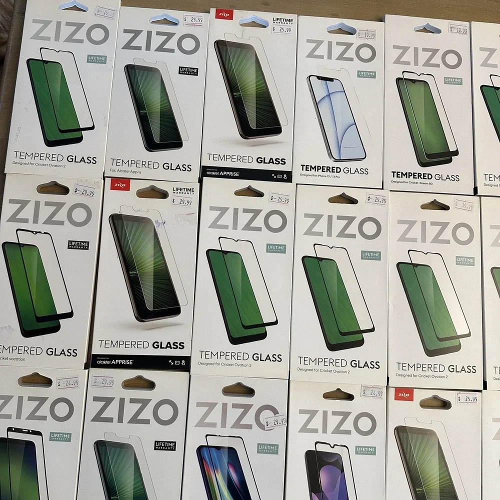Zizo Tempered Glass Screen Protector Lot Clear IPhone 13 Moto G Cricket Ovation2
